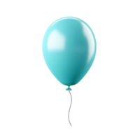 A vibrant turquoise balloon ideal for party decorations and celebrations. png