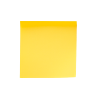 Yellow sticky note on a transparent background for reminders and messages png