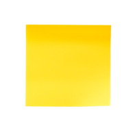 A yellow sticky note isolated on a transparent background for notes and reminders png