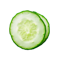 Fresh cucumber slice isolated on a transparent background png