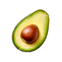 Freshly sliced avocado showcasing its creamy texture and nutritious seed png