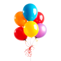 A vibrant bunch of colorful balloons perfect for celebrations and parties. png
