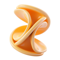 Abstract orange shape with smooth curves and dynamic design elements png