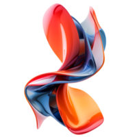 Colorful abstract 3D design featuring smooth swirling shapes and dynamic curves png