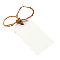 Blank label tag with string for customization or pricing purposes png