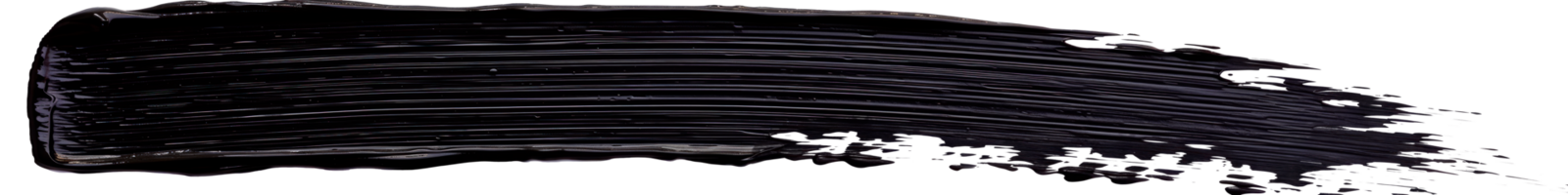 Black paint stroke on transparent background for artistic designs and graphics png