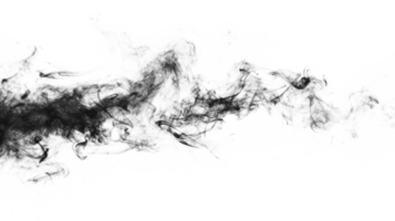 Abstract smoke texture with soft flowing black and white wisps on transparent background png