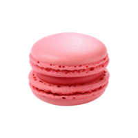 Pink macaron dessert with a creamy filling on a transparent background png