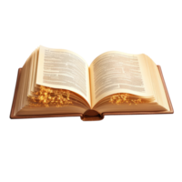 An open book with glowing pages symbolizing knowledge and imagination png