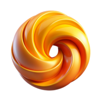 Abstract 3D Orange Swirl Background png