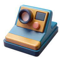 Retro 3D Instant Camera Illustration png