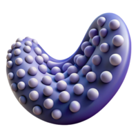 Abstract 3D Render of a Purple Bumpy Shape png