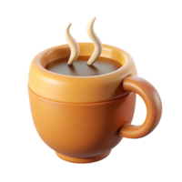 3D Render of a Warm Drink in a Mug png