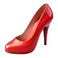 Red High Heel Shoe 3D Render png