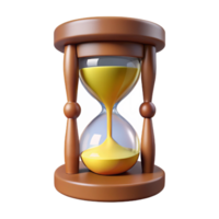 3D Hourglass Illustration Time Measurement Sand png