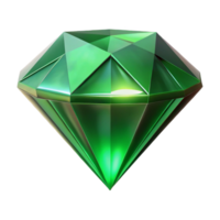 Green Gem 3D Render png