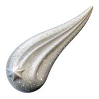 Silver Stardust Comet 3D Illustration png