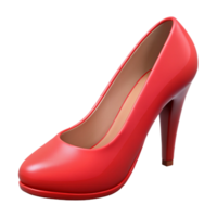 Red High Heel Shoe 3D Render png