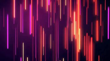 Abstract background with vertical lines of red, orange, and pink light on a dark background. video
