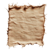 Aged and Frayed Fabric with Torn Edges and Visible Signs of Wear on Transparent Background png