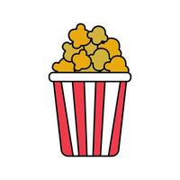 Popcorn isolated on white background. vector