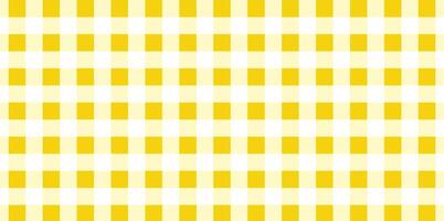 Yellow checkered fabric pattern background. vector
