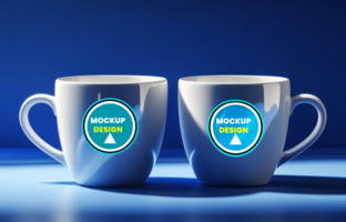 Closeup of a Coffee Mug Mockup for Product Presentation and Mock Up Design psd