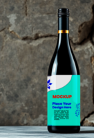 3D Bottle Mockup for Stunning Product Design and Label Customization psd
