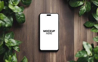Minimalist smartphone mockup template, blank screen , ultra-realistic design for showcasing psd