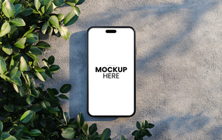 Editable smartphone screen mockup, free template, ultra-realistic design for presentations psd