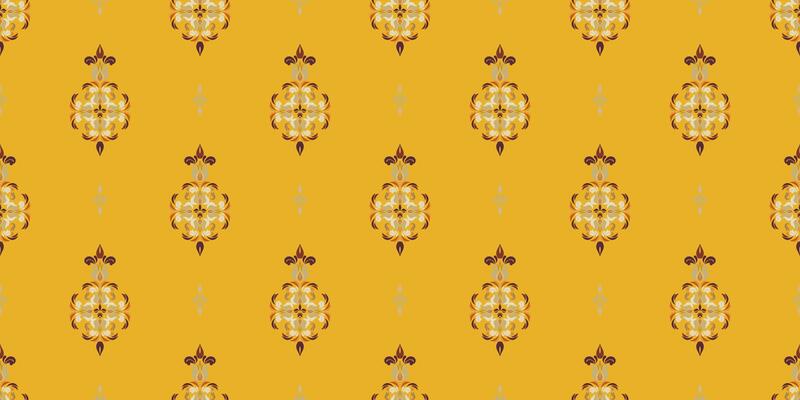 Damask seamless pattern,damask Ikat floral seamless pattern illustration,green and white background,Aztec style,baroque pattern.design for texture,fabric,clothing,wrapping,decoration,print,tile