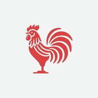 Iconic rooster logo vector