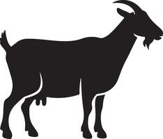Simple Goat Silhouette Design vector