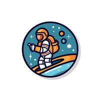 Astronaut exploring the wonders of space vector