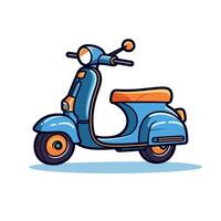 Colorful scooter on a light background with style vector
