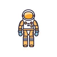 Astronaut exploring space in a bright suit vector