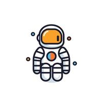 Colorful astronaut character in a playful design vector