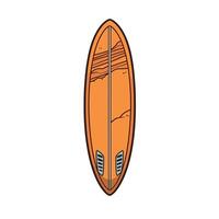 Colorful surfboard design ready for the waves vector