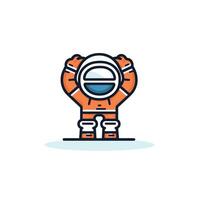 Astronaut celebrating in a colorful suit vector
