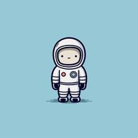 Astronaut against a blue backdrop vector
