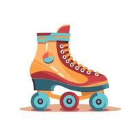 Brightly colored roller skate on a clean surface vector