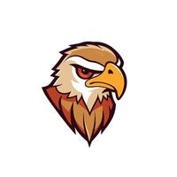 Stylish eagle head illustration with bold colors and lines vector