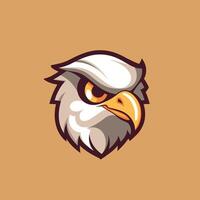 Eagle head illustration with fierce expression vector