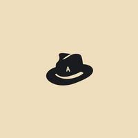 Unique design of a classic hat with letter A vector