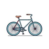 Classic bicycle design featuring a light frame vector