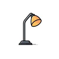 Bright desk lamp illuminating a workspace area vector