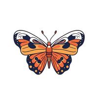 Colorful butterfly showcasing intricate patterns vector