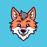 Cute cartoon fox character with a friendly expression vector