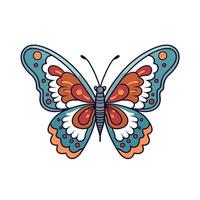 Vibrant butterfly with detailed patterns vector