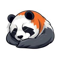 Panda character sleeping sweetly vector